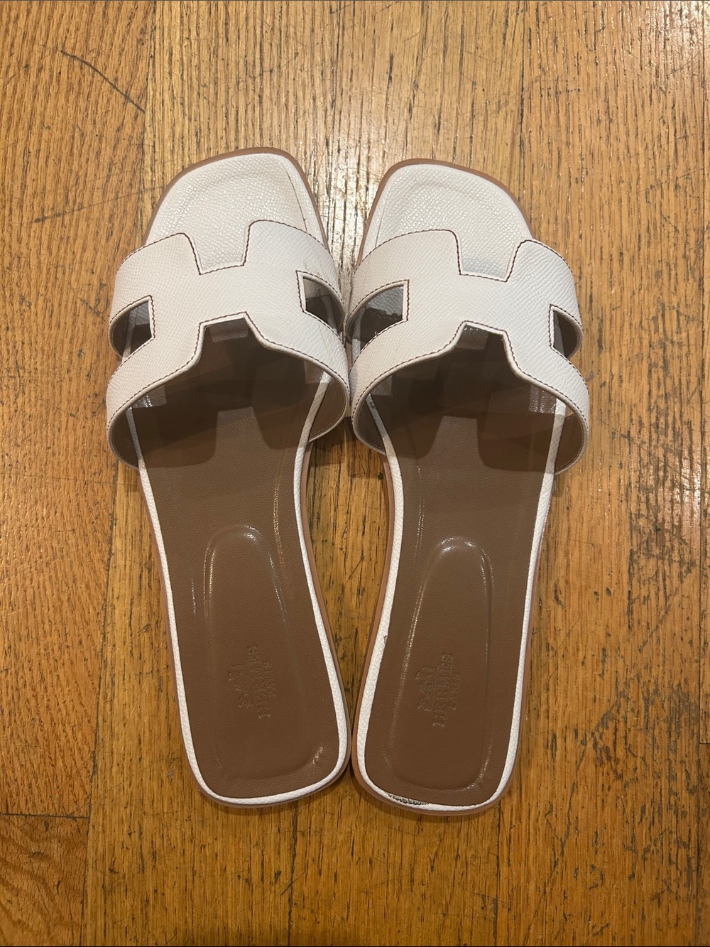 Women's White Slide Oran Sandals